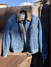 Vintage Lee Storm Rider Blanket Lined Denim Jacket Union MadeUSA Great Condition