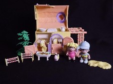 Pinypon horse stable set, small figures 90s, Pin y pon with many accessories