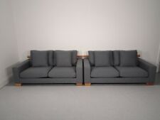 A pair of Flexform Status sofa's in luxury grey wool in immaculate conditon