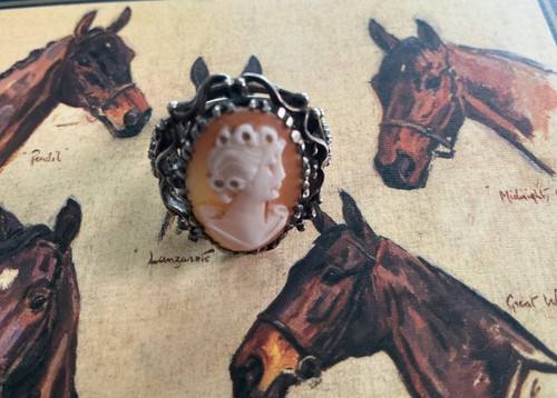 Sterling silver vintage - sterling, cameo