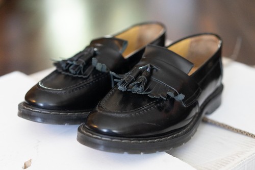 Solovair black shine tassel - black,