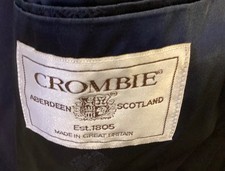 Crombie genuine navy wool long