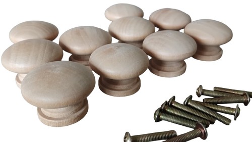 Natural pine drawer knobs - pine,