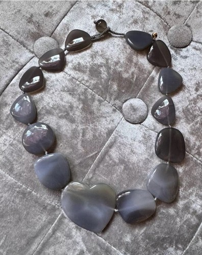 Lola rose grey agate heart - grey,