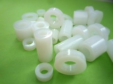 M3,M4,M5,M6,M8,M10, WHITE NYLON(Plastic) SPACER STANDOFF THICK Round Washers    
