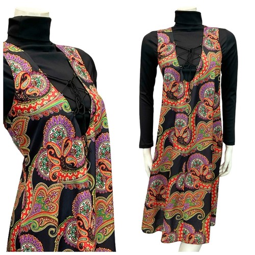 Vtg 60s 70s black - 60s, red