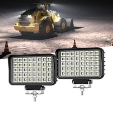 12V 24V 2Bright Square 120W LED Work Lamp Flood Light Tractor Recovery Truck Van