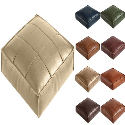 Square leather moroccan - pu,