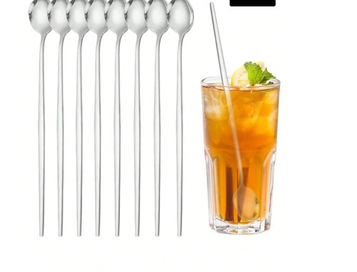 4pcs long handle - long, coffee