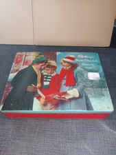 Vintage Cadbury Milk Chocolate Biscuits Metal Tin 1950s Advertising Christmas 