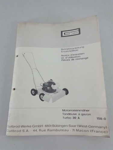 Operating instructions parts - operating,