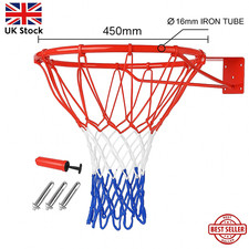 18" Full Size Basketball Hoop Ring Net Wall Mounted Outdoor Hanging Basket