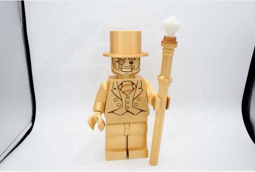 Lego inspired gold brick - lego,