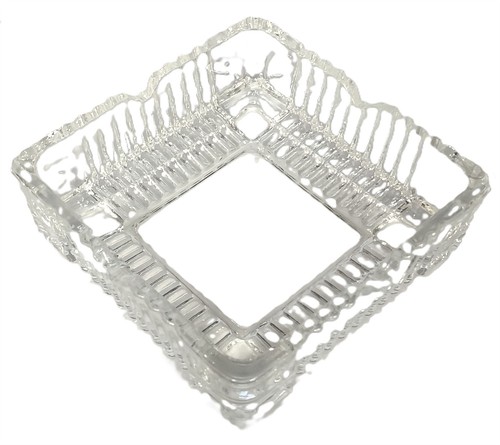Glass ashtray round cigarette - glass,