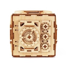 Safe Box Treasure 3D Wooden Model Locker Kit DIY Coin Bank Mechanical Puzzle UK
