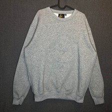 One Arm Bandit Sweatshirt Men's Medium Gray Embossed Big Logo Y2k Vintage Hiphop