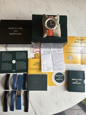 BREITLING WATCH A44362 BENTLEY 6.75 CHRONOGRAPH AUTOMATIC DATE BLACK DIAL MEN'S