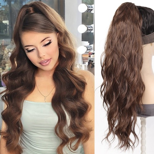 Long real thick claw ponytail - long,