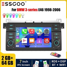 7" Android 13.0 Car Stereo GPS Radio 2+64G CarPlay For BMW 3 Series E46 Rover 75