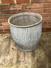 Vintage Galvanised Dolly  Wash Tub Garden Planter - Good Quality Original Item