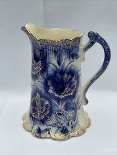Antique Myott flow blue jug or