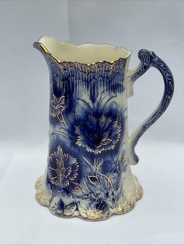 Antique myott flow blue - blue, jug