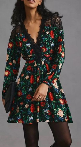 Anthropologie black floral - anthropologie,