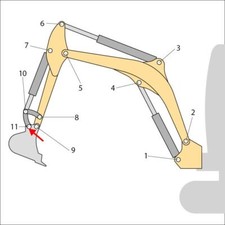 Pin (Position 11) for JCB 8080