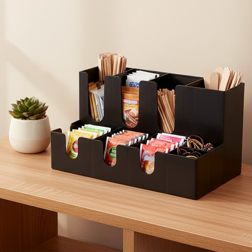 Coffee condiment organizer - condiment,
