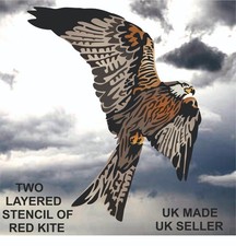 2 Layer STENCIL Red Kite bird