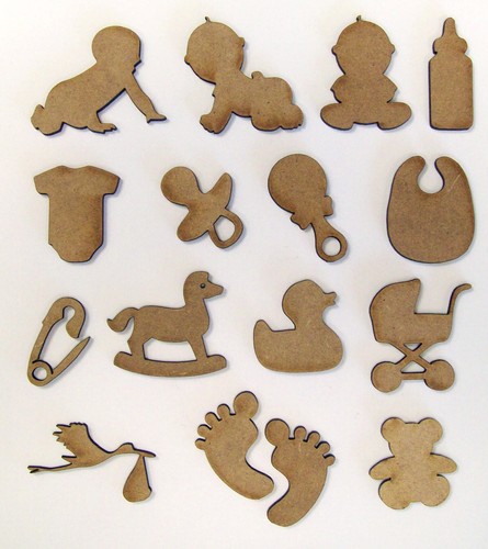 Mdf wooden baby laser cut - cut, out