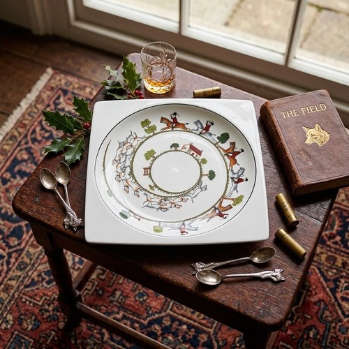 Wedgwood hunting scene square - scene,