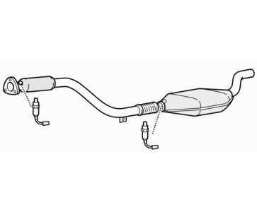 Front pipe catalytic - front,