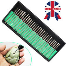 30x Diamond Burr Bit Drill Kits For Art Engraving Carving Dremel Rotary Tool Set
