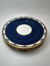 Aynsley 4 Side Plates Blue
