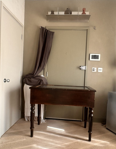 Antique finish wooden glass - antique,