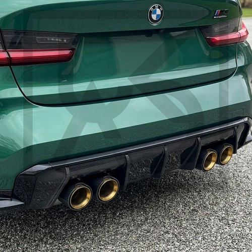 Gold carbon exhaust tips - carbon,