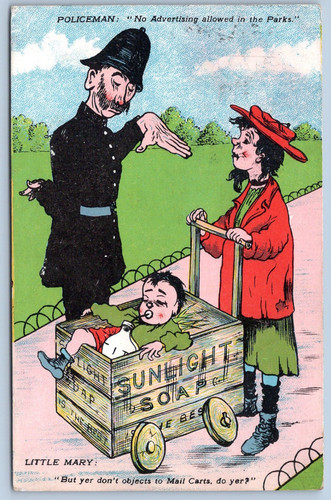 Sunlight soap police man - man, baby