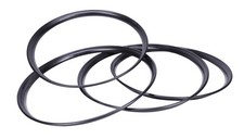 Hubcap Trim Ring Set Black VW