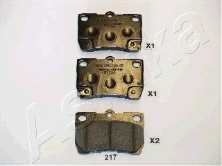 Rear brake pad set - pad, disc