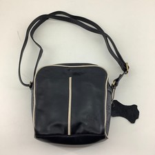 Gigi Genuine Leather Shoulder Bag Navy Blue White Handbag Satchel