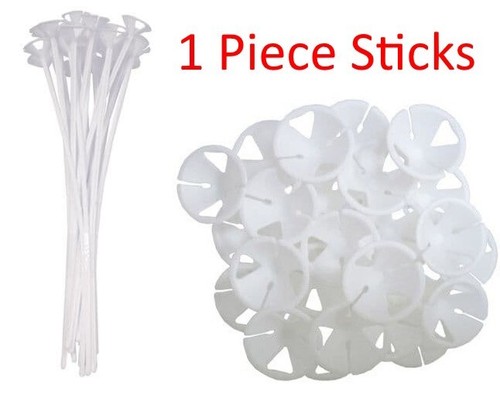 100 white balloon sticks - 100,