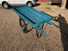 Wooden Blue Hand Cart