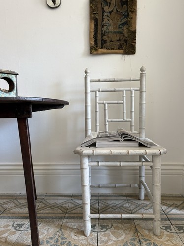 French faux bamboo white - faux,