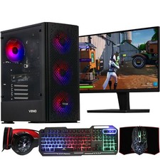 Fast Gaming PC Computer Bundle Intel Quad Core i5 16GB SSD+HDD Win 10 4GB GTX750