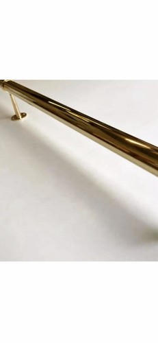Brass footrail with - footrail,