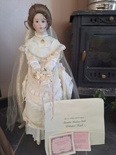 Bisque Antique dolls, Franklin Heirloom Dolls, Victoria Bride