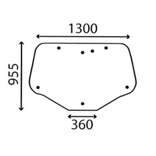 REAR WINDOW FOR NEW HOLLAND