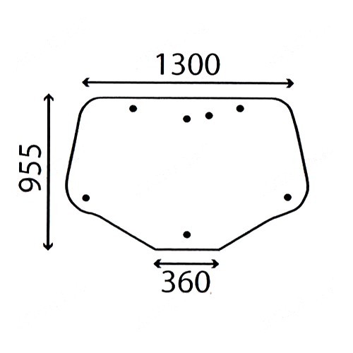 Rear window for new holland - rear,