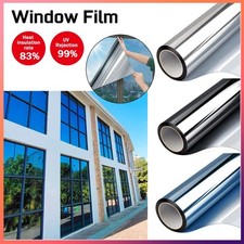 One Way Mirror Window Film Reflective Solar Tint Foil Glass Sticker Home Privacy